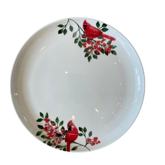 MIKASA Cardinal Leaves Porcelain Dinner Plates 11in Set of 4 NEW - Picture 7 of 15